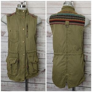 Roots Woven Utility Vest Size XS